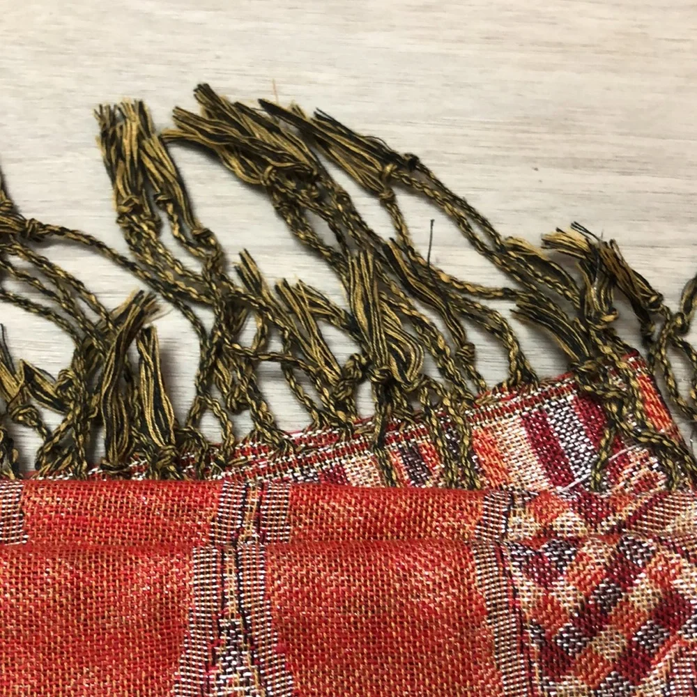 Metallic Pashminia with fringe